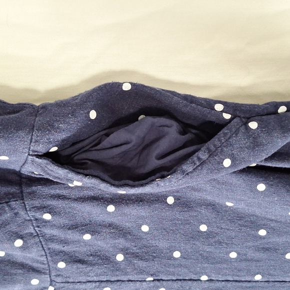 Jumpsuit, Linen, Opeb Back, Navy Polk-a-Dot, sz 8, NWOT - Picture 6 of 12